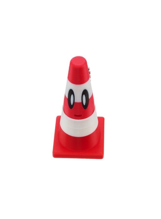 minihope Traffic Cone Click Fidget Keychain - Cute Stress Relief Desktop Toy - Eco-Friendly PLA Bag Charm - Image 1